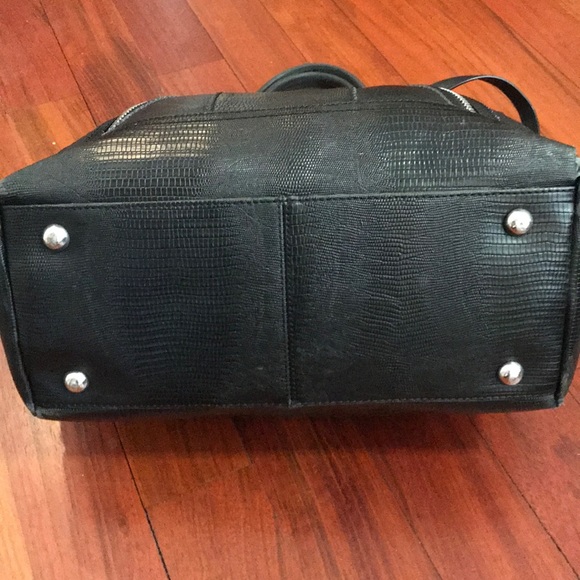 DOLCE VITA Black Leather Embossed Handbag/Satchel - Picture 4 of 8